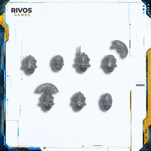Horus Heresy Solar Auxilia Tactical Command Section Heads x 7 Bits Bitz