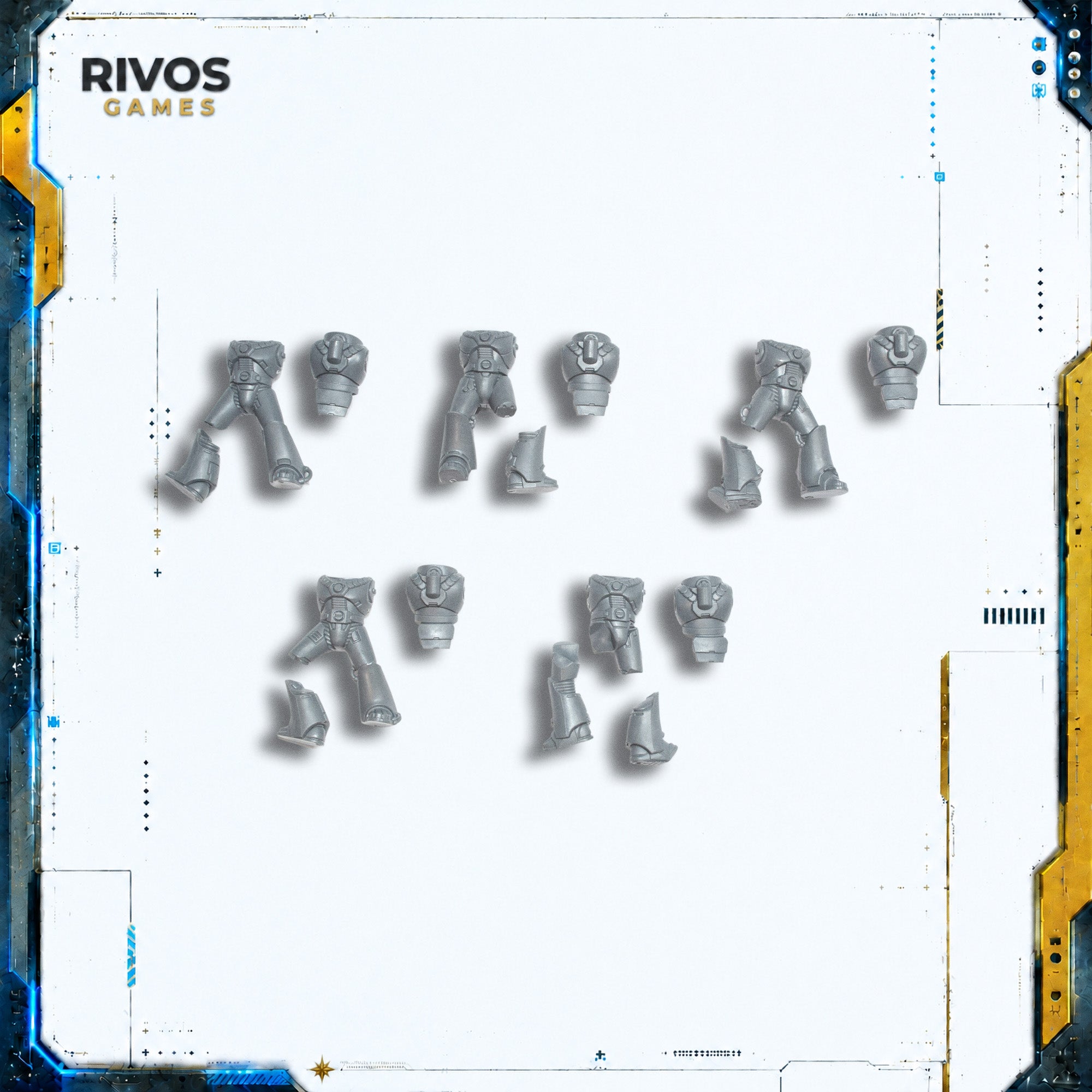 Horus Heresy Space Marines MKVI Command Squad Legs and Torso x 5 - Bits (Bitz)
