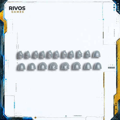 Horus Heresy Space Marines MKVI Command Squad Shoulder Pads x 14 Bits Bitz