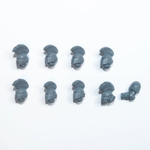 Horus Heresy Space Marines MKVI Command Squad Helmets x 8 Bits Bitz