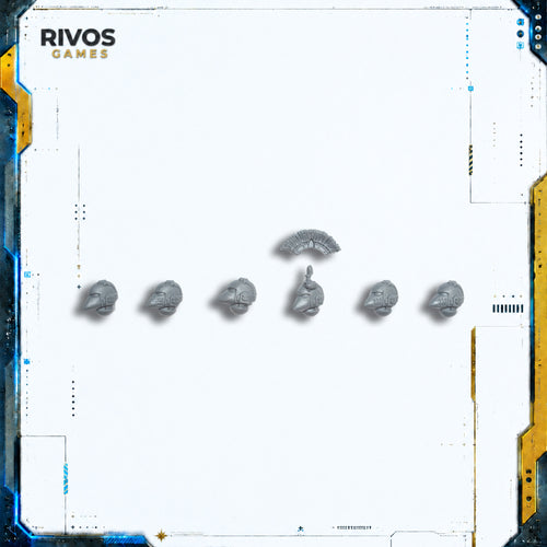 Horus Heresy Space Marines MKVI Command Squad Helmets x 6 Bits Bitz