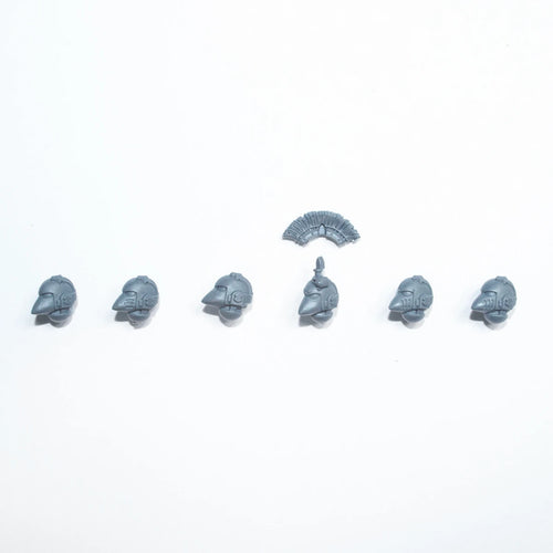 Horus Heresy Space Marines MKVI Command Squad Helmets x 6 Bits Bitz