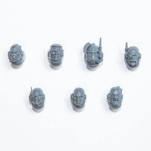 Horus Heresy Space Marines MKVI Command Squad Heads x 7 Bits Bitz