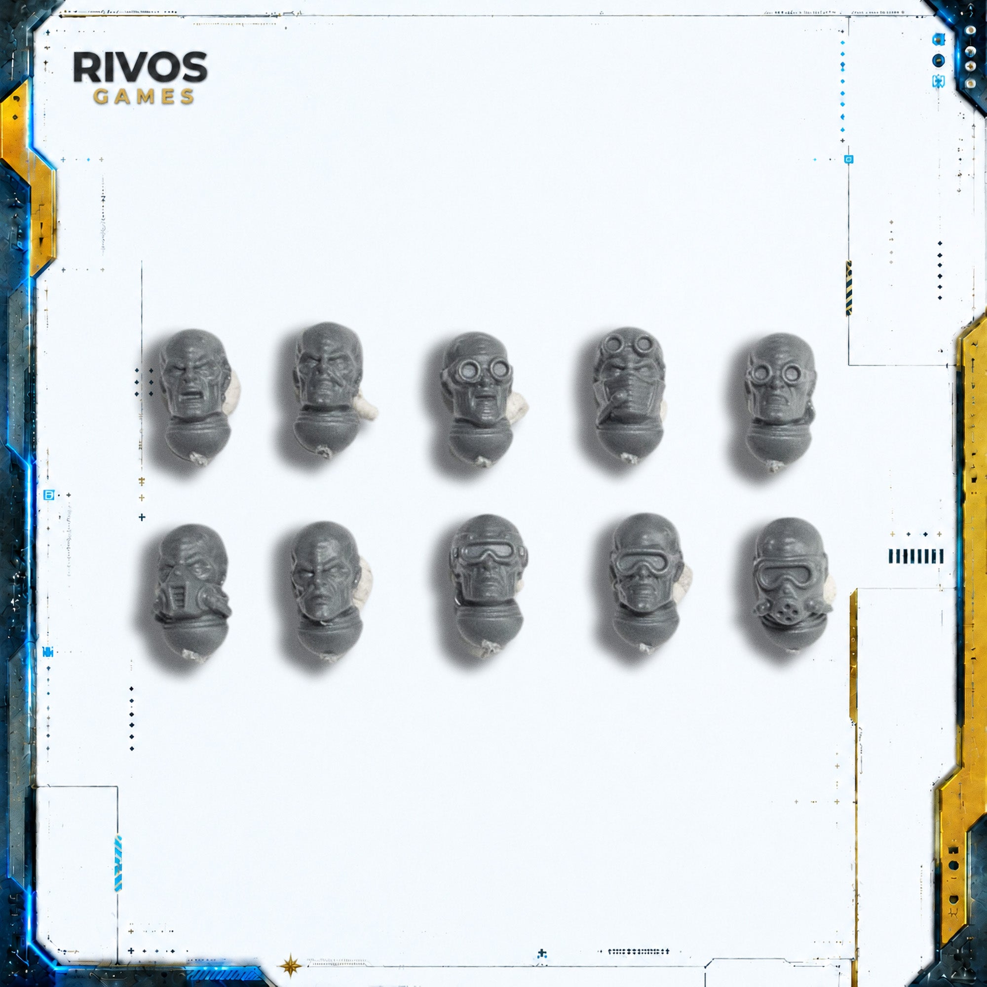 Warhammer 40K Genestealer Cults Neophyte Hybrids Heads x 10 - Bits (Bitz)