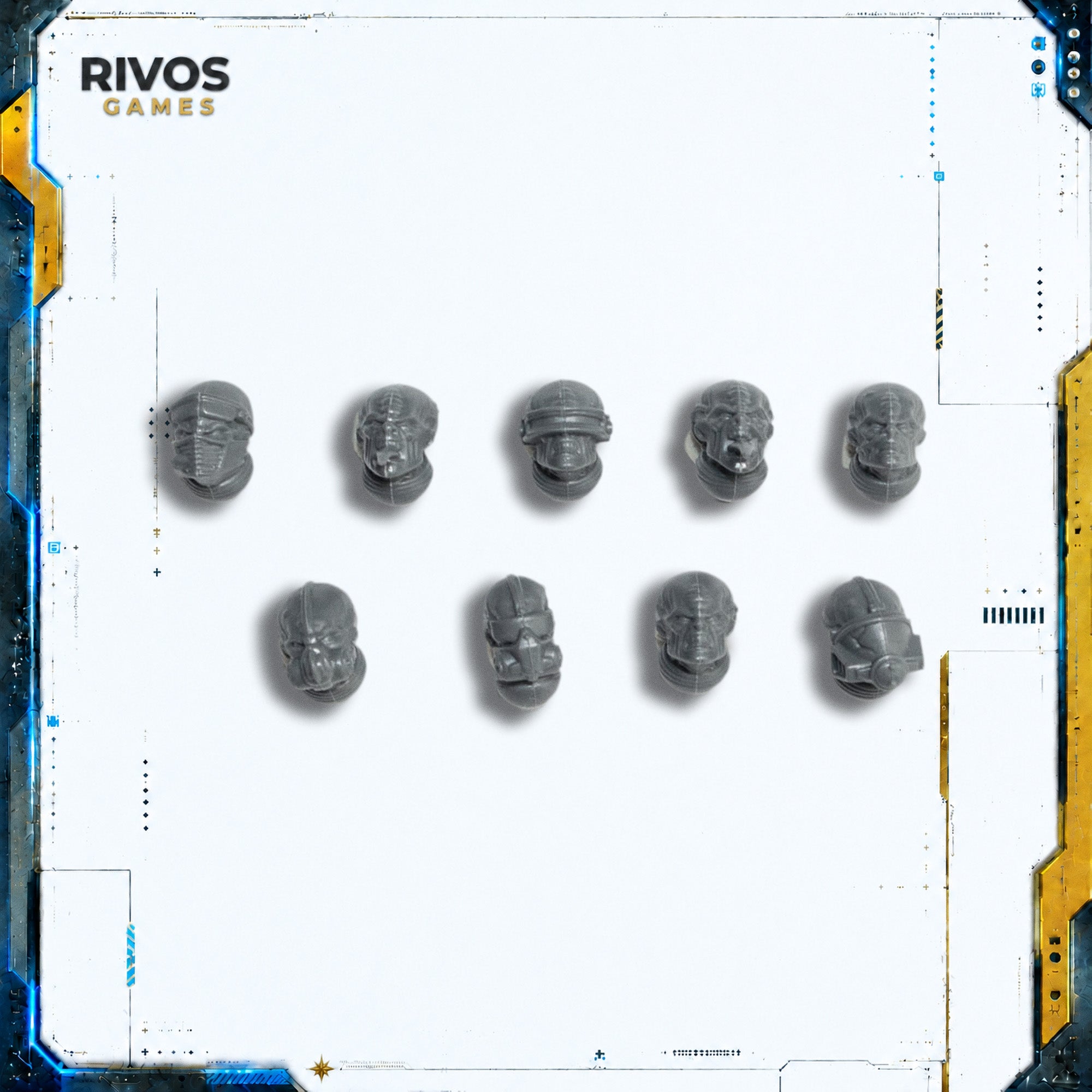 Warhammer 40K Genestealer Cults Neophyte Hybrids Heads x 9 - Bits (Bitz)