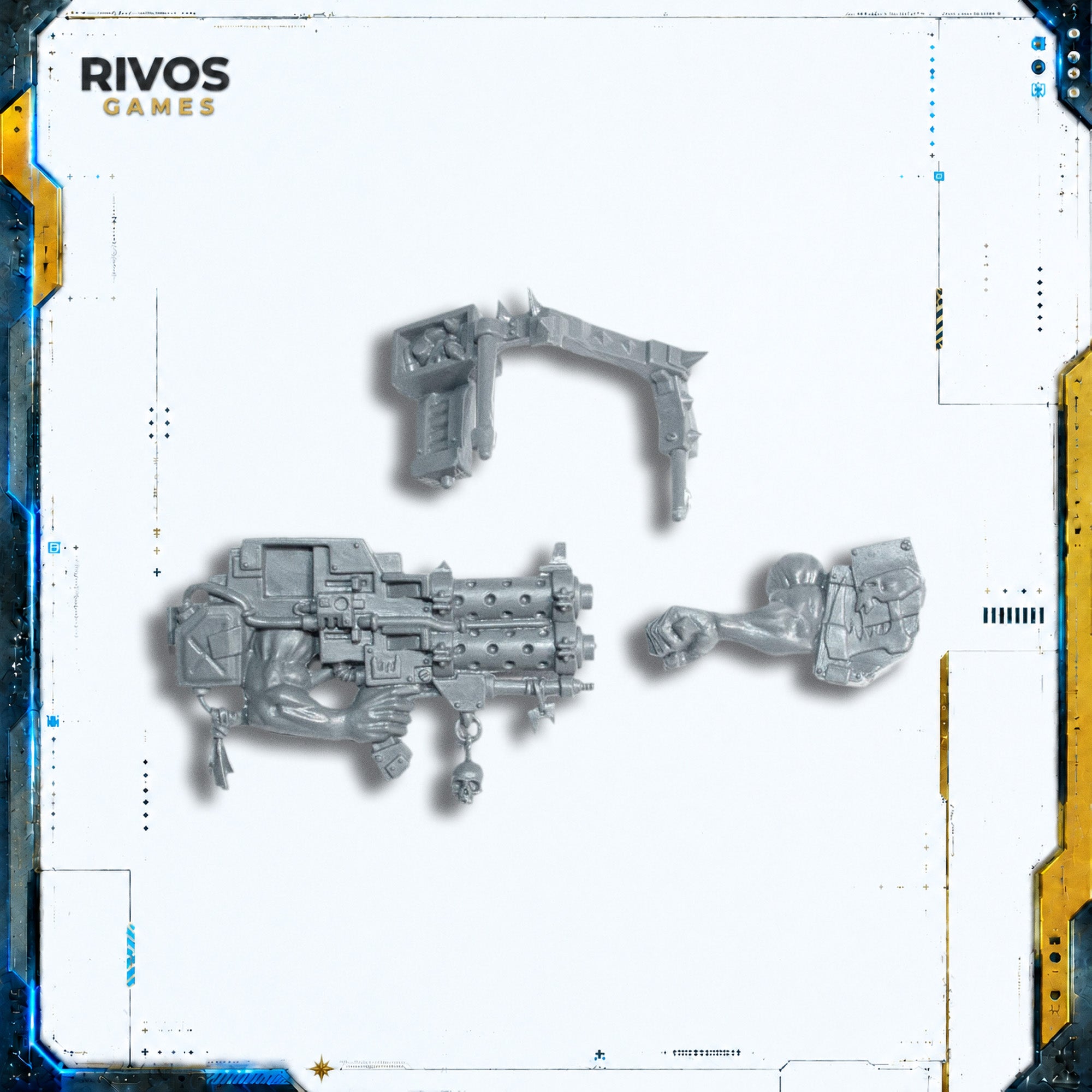 Warhammer 40K Orks Ork Lootas/Burna Boyz Deffgun A - Bits (Bitz)