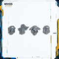 Warhammer 40K Orks Ork Lootas/Burna Boyz Heads x 4 B - Bits (Bitz)