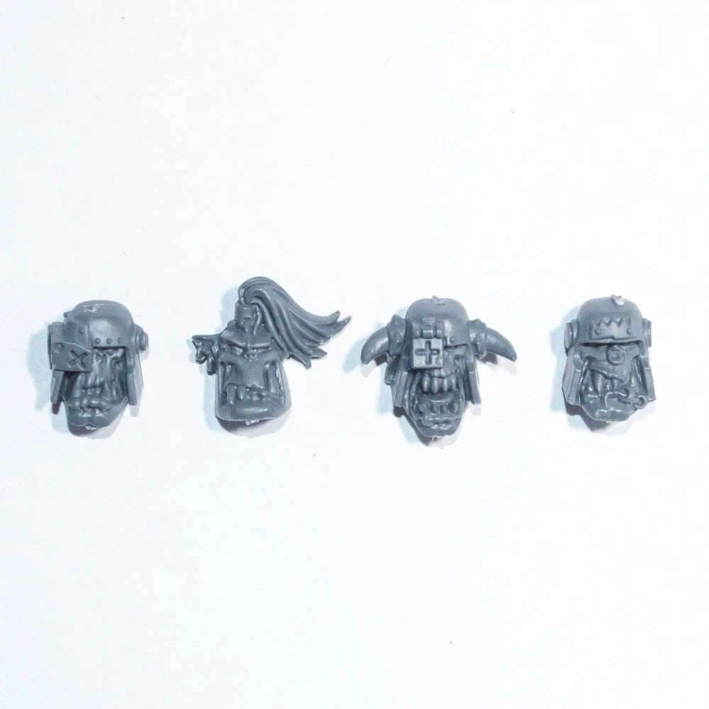 Warhammer 40K Orks Ork Lootas/Burna Boyz Heads x 4 B  Bits Bitz