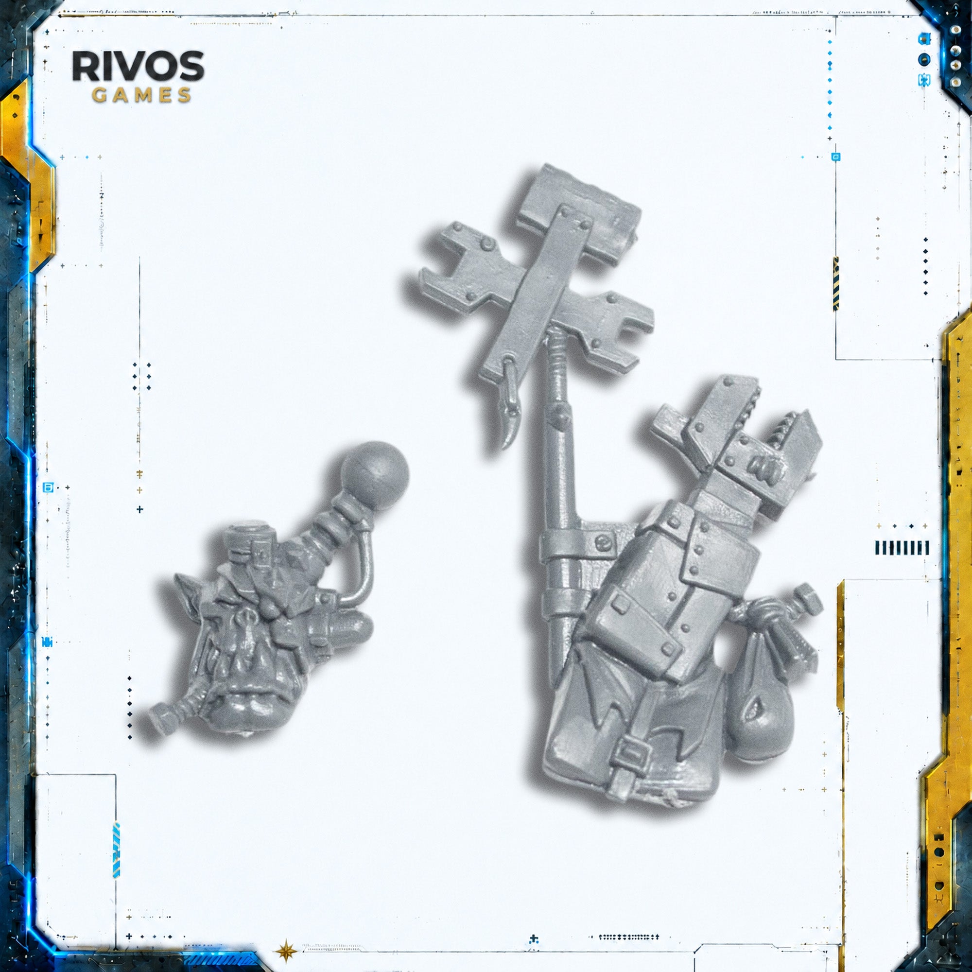Warhammer 40K Orks Ork Lootas/Burna Boyz Mek Head and Backpack - Bits (Bitz)