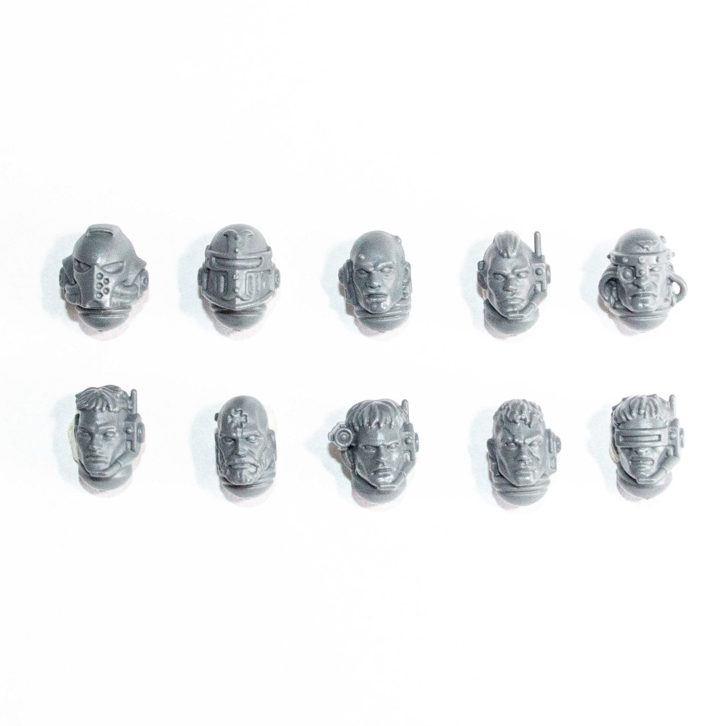 Black Templars Upgrades Heads x 10 - Warhammer - Authentic Sprue