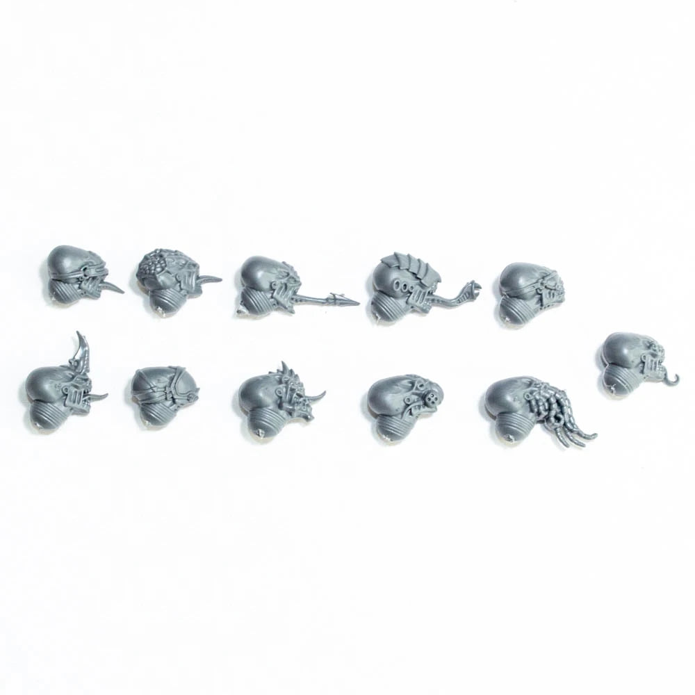 Warhammer 40K Genestealer Cults Acolyte Hybrids Heads x 11 Bits Bitz