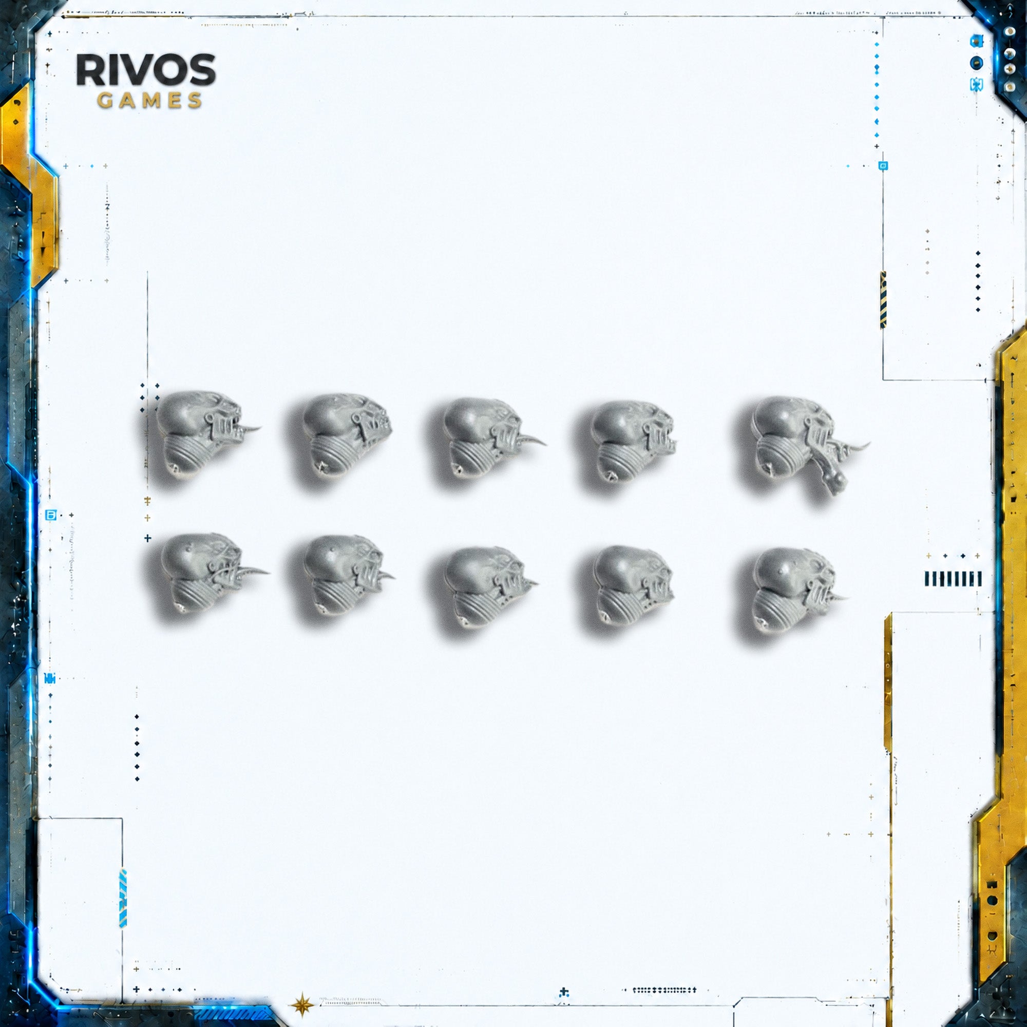 Warhammer 40K Genestealer Cults Acolyte Hybrids Heads x 10 - Bits (Bitz)