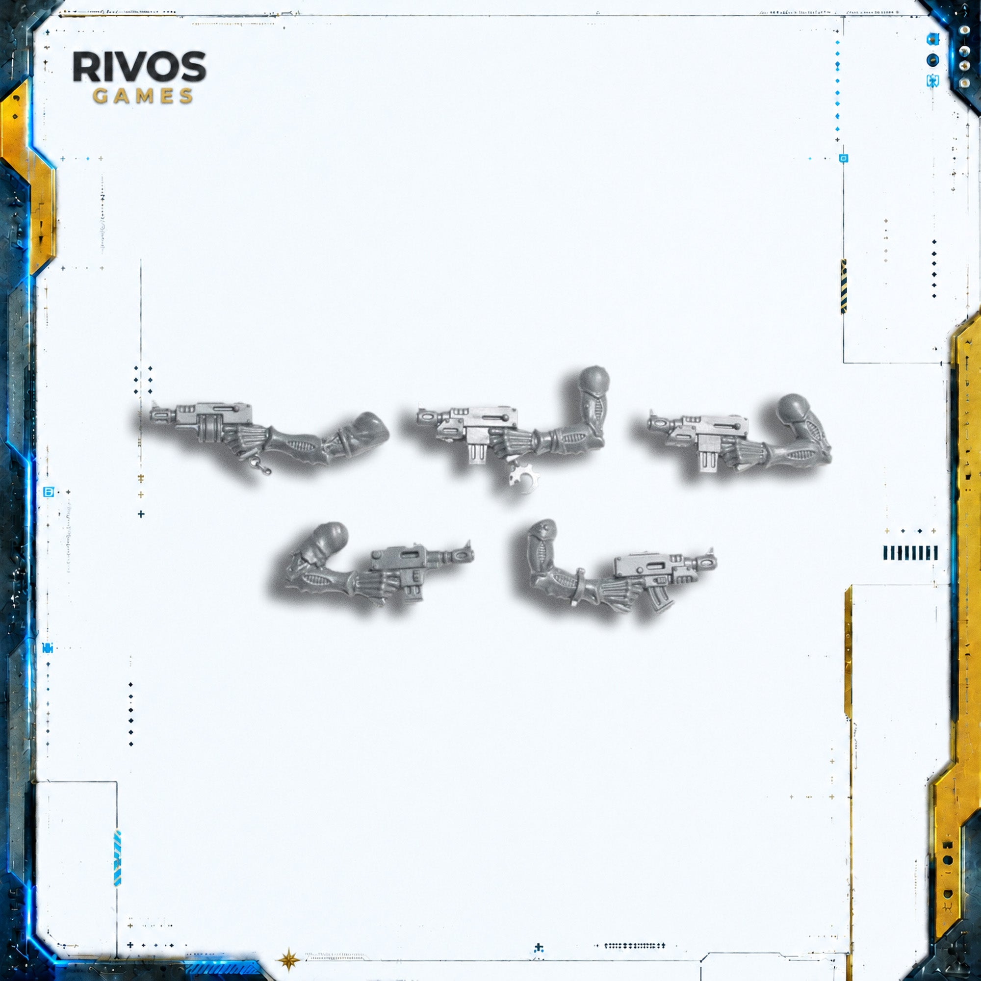 Warhammer 40K Genestealer Cults Acolyte Hybrids Autopistols x 5 - Bits (Bitz)