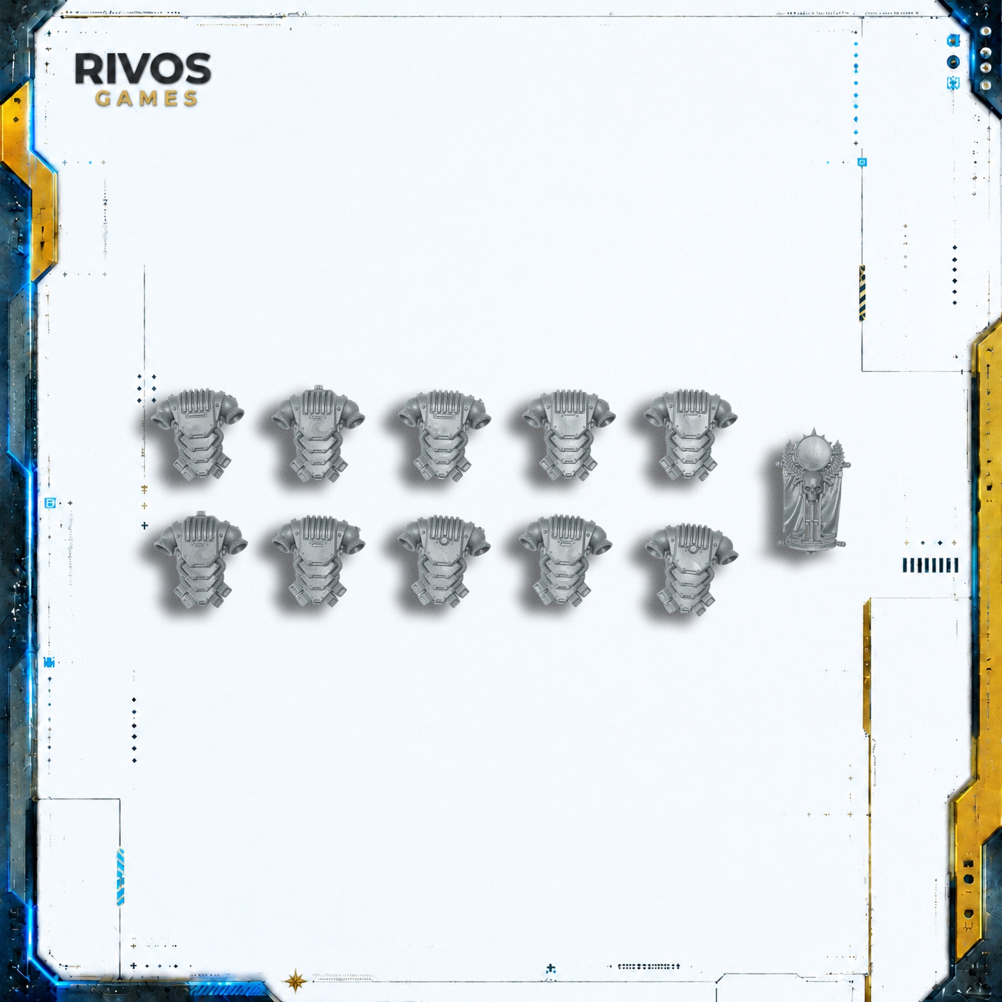 Horus Heresy Space Marines Mark VI Tactical Squad Backpacks x 10 - Bits (Bitz)