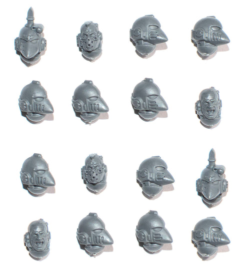 Horus Heresy Space Marines Mark VI Tactical Squad Heads x 16 - Warhammer - Conversion Part