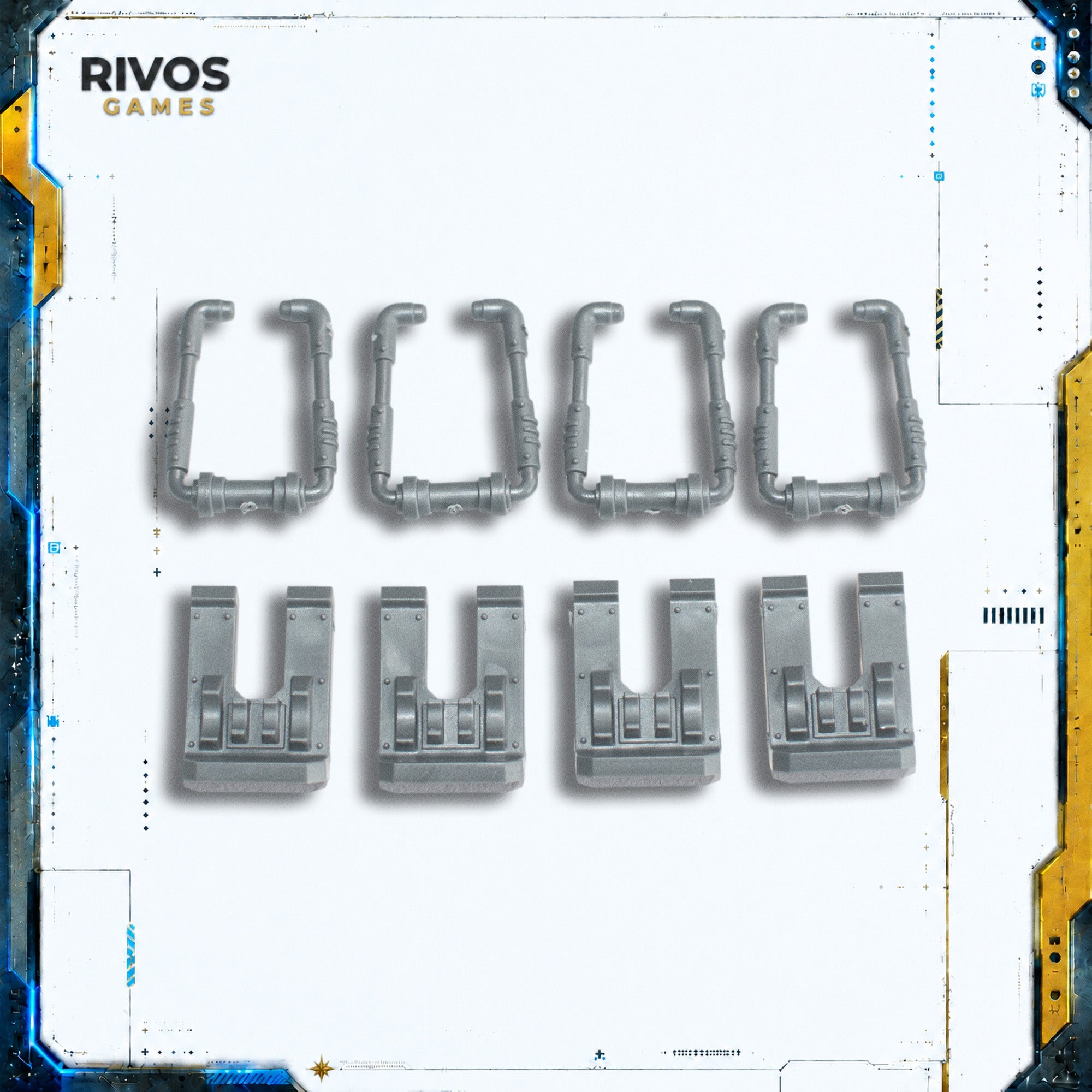Warhammer 40K Adeptus Mechanicus Onager Dunecrawler Tread Plates x 4 - Bits (Bitz)