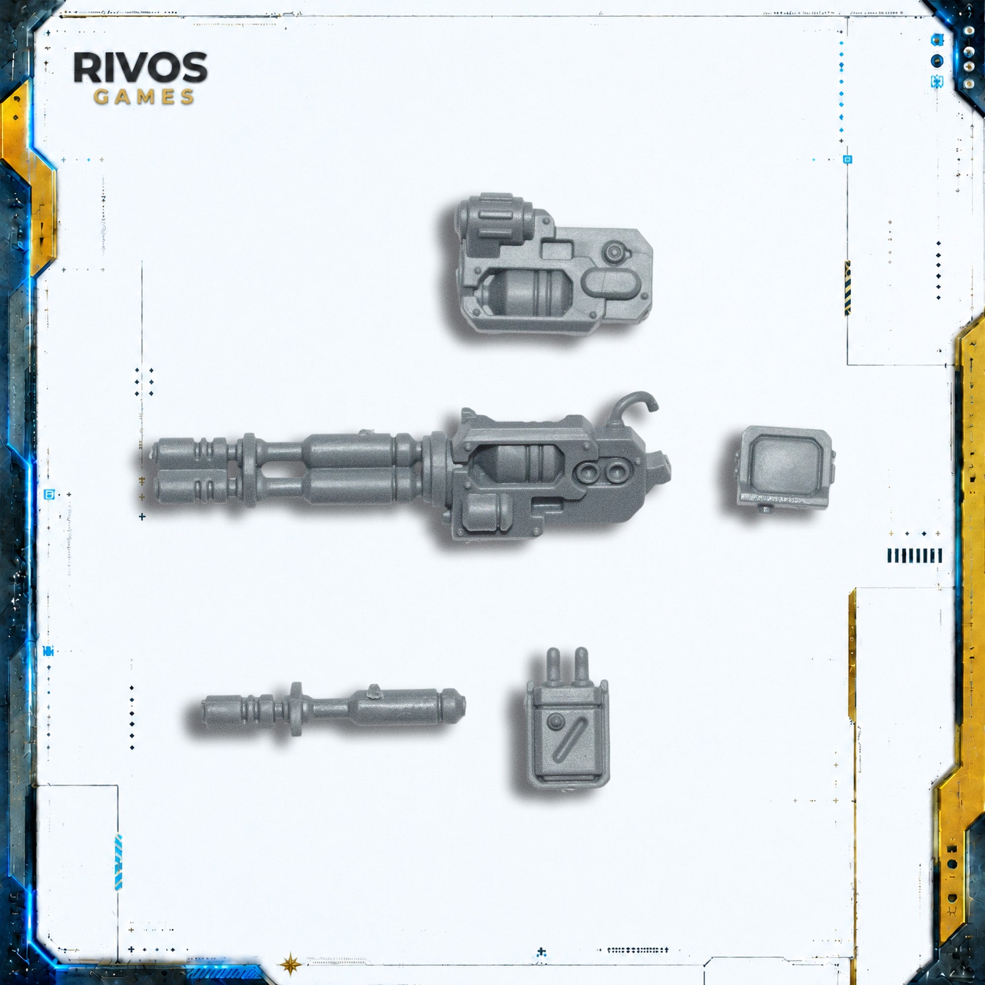 Warhammer 40K Leagues of Votann Hernkyn Pioneers HYLas Rotary Cannon - Bits (Bitz)