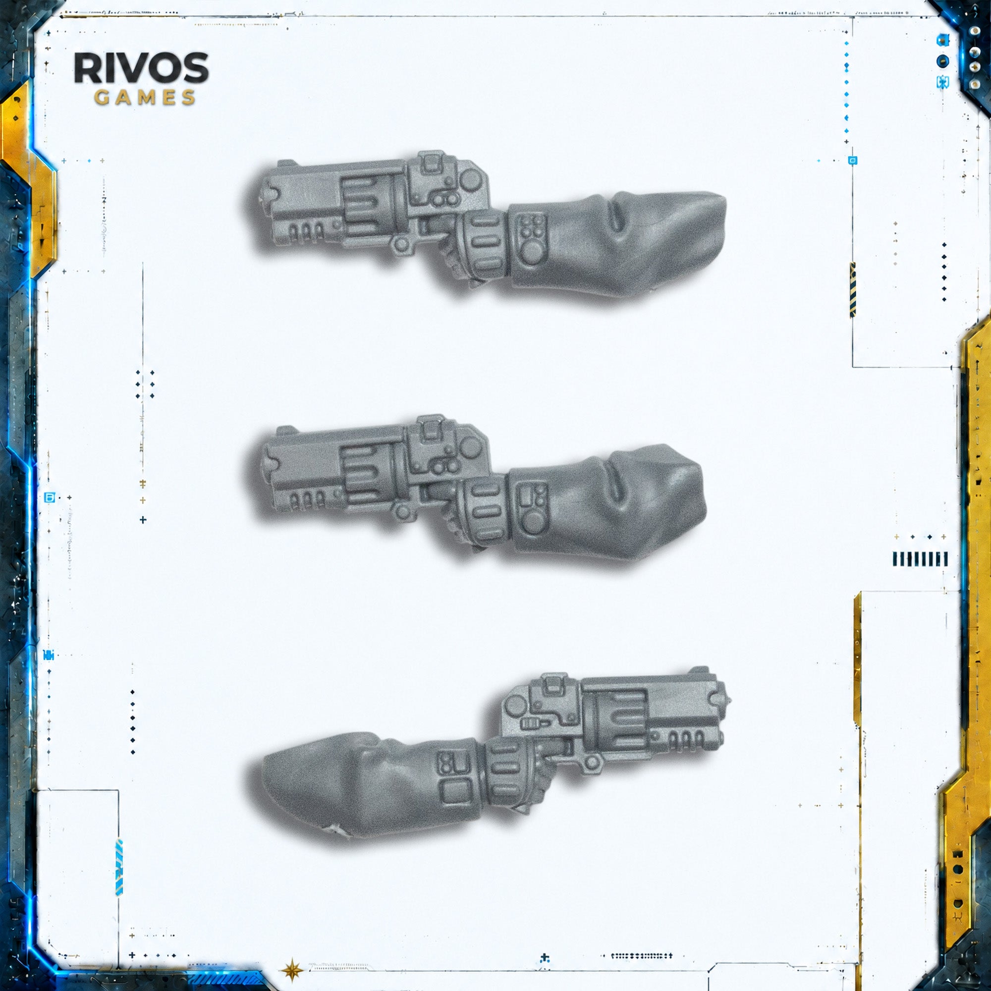 Warhammer 40K Leagues of Votann Hernkyn Pioneers Bolt Revolver x 3 - Bits (Bitz)