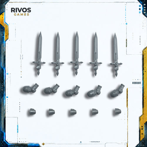 Horus Heresy Space Marines MKIII Command Squad Power Sword x 5 Bits Bitz
