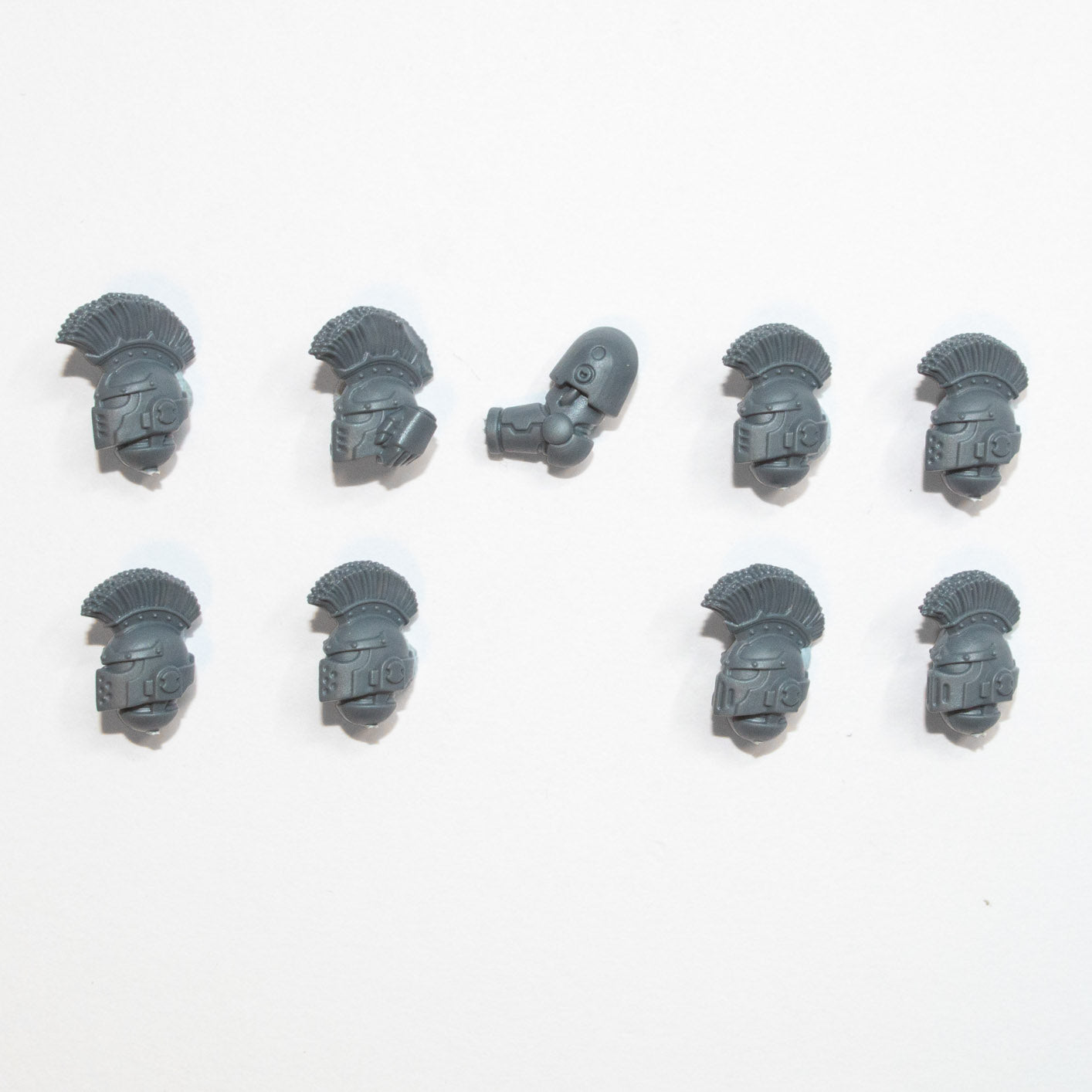 Horus Heresy Space Marines MKIII Command Squad Helmets x 8 - Warhammer - Kitbash Bit