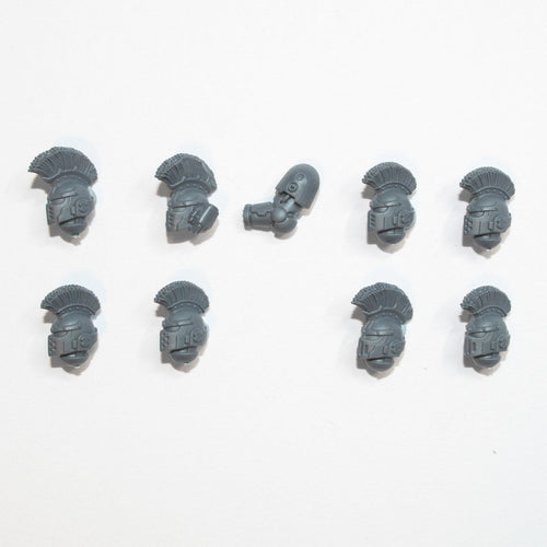Horus Heresy Space Marines MKIII Command Squad Helmets x 8 - Warhammer - Kitbash Bit