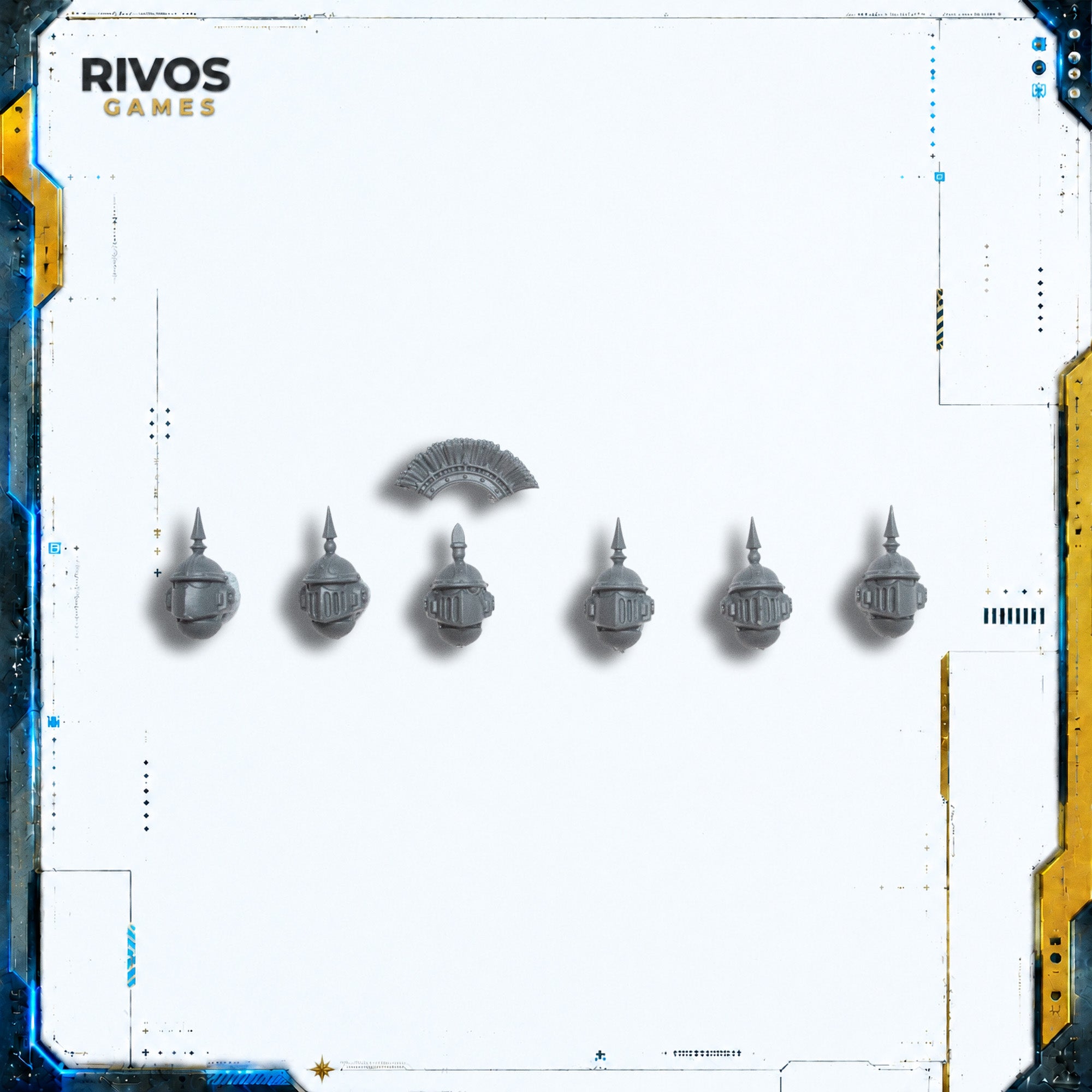 Horus Heresy Space Marines MKIII Command Squad Helmets x 6 - Bits (Bitz)