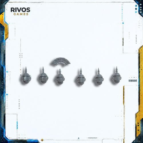 Horus Heresy Space Marines MKIII Command Squad Helmets x 6 - Bits (Bitz)