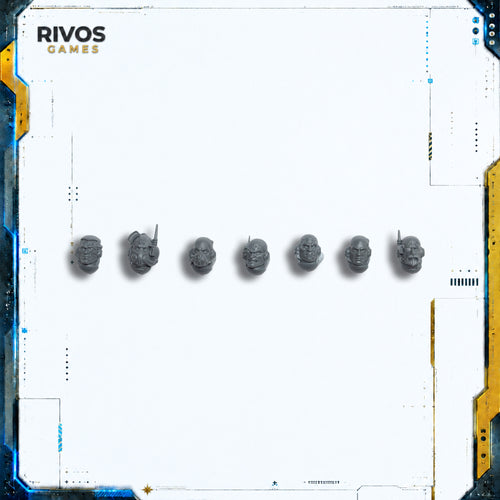 Horus Heresy Space Marines MKIII Command Squad Heads x 7 - Bits (Bitz)