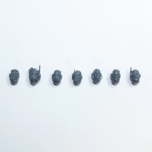 Horus Heresy Space Marines MKIII Command Squad Heads x 7 Bits Bitz