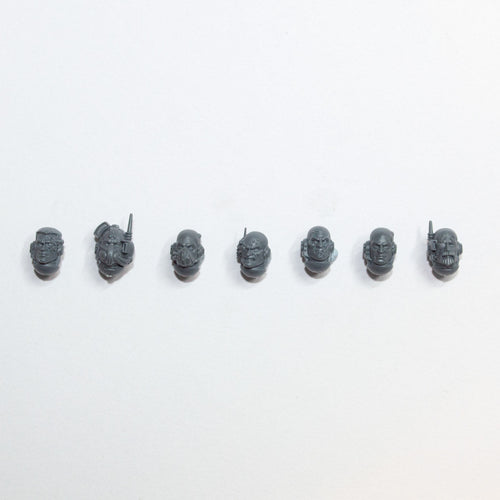 Horus Heresy Space Marines MKIII Command Squad Heads x 7 - Warhammer - Authentic Sprue