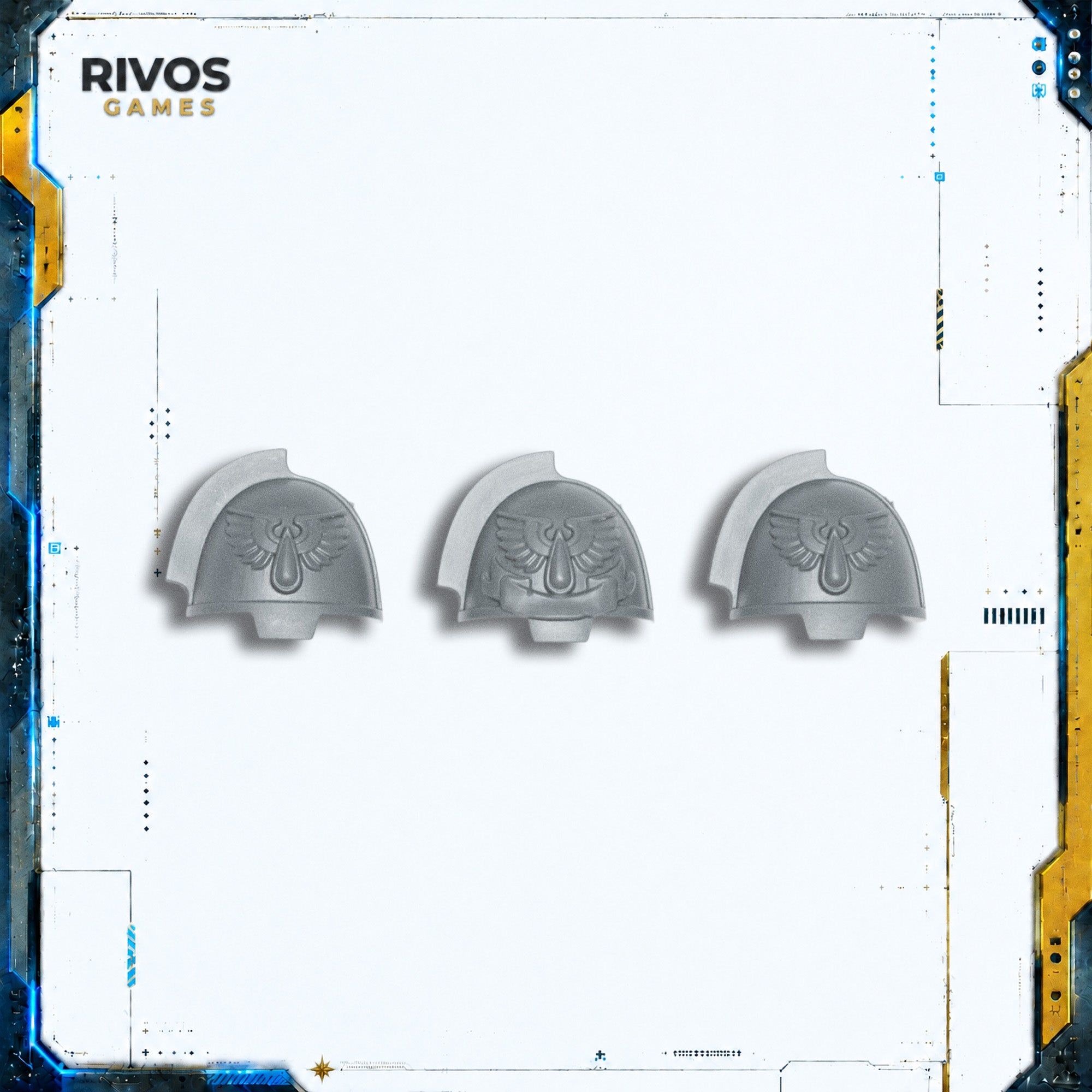 Warhammer 40K Blood Angels Upgrades Aggressors Shoulder Pads x 3 - Bits (Bitz)