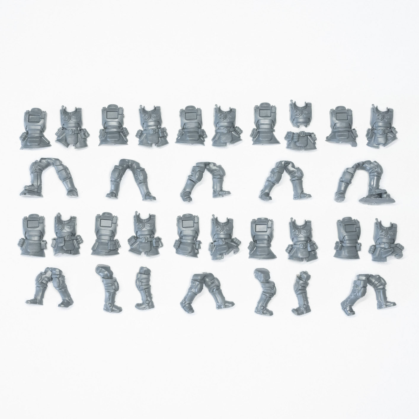 Astra Militarum Kasrkin Legs and Torso x 10 - Astra Militarum - Kitbash Bit