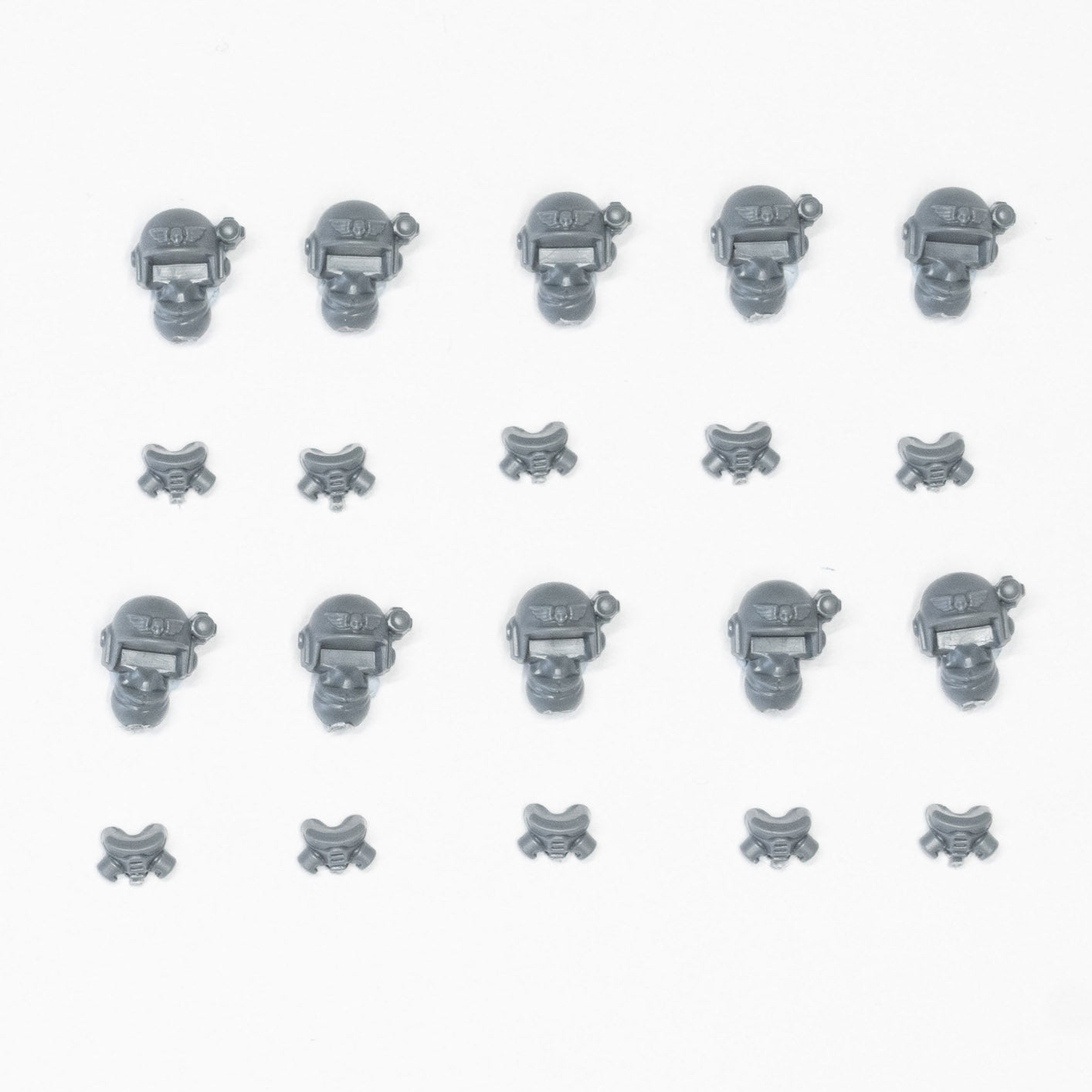 Astra Militarum Kasrkin Helmets x 10 - Astra Militarum - Conversion Part