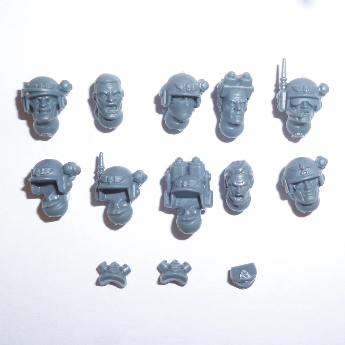 Warhammer 40K Astra Militarum Kasrkin Heads x 10 Bits Bitz