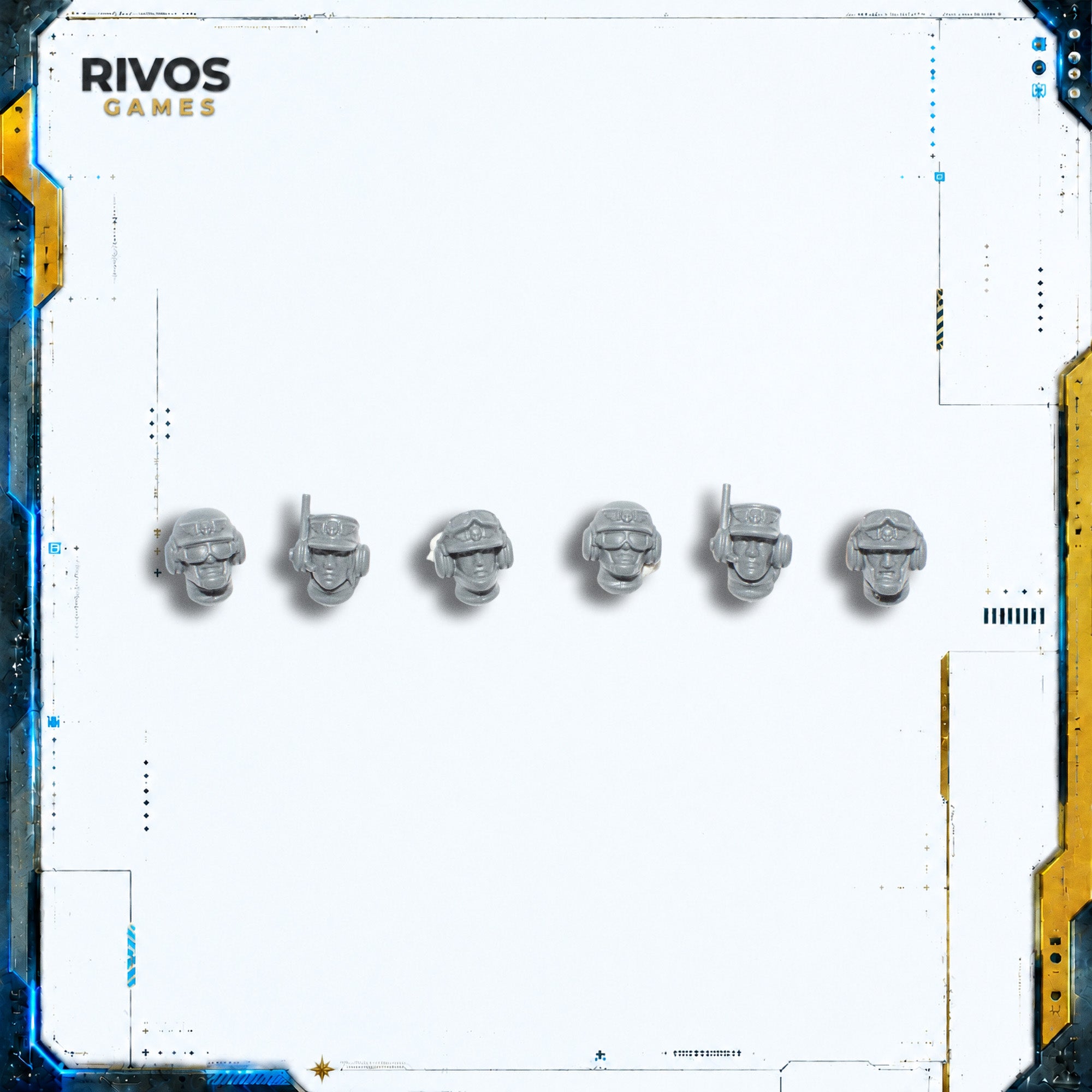 Warhammer 40K Astra Militarum Field Ordnance Battery Heads x 6 - Bits (Bitz)