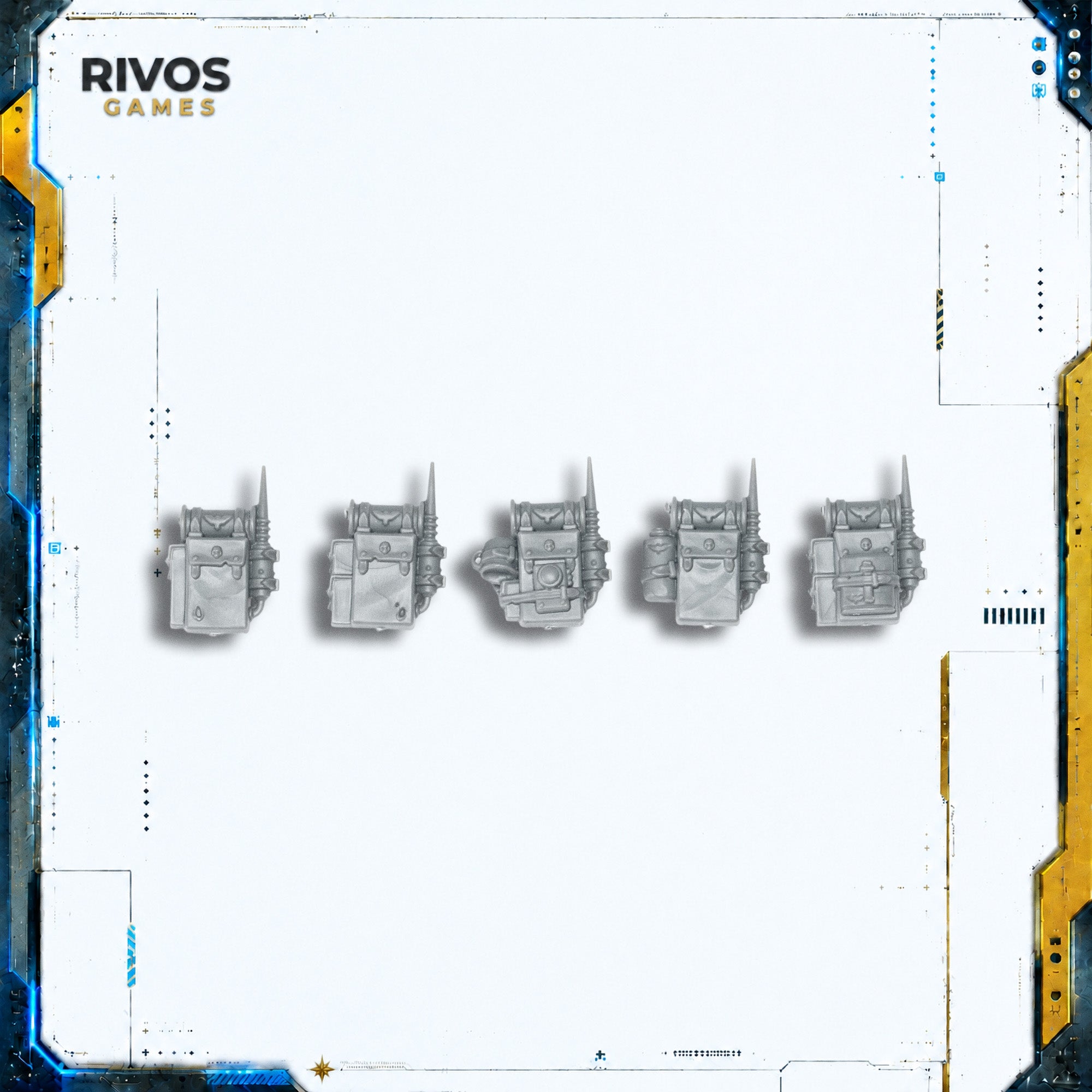 Warhammer 40K Death Korps of Krieg Death Riders Backpacks x 5 - Bits (Bitz)