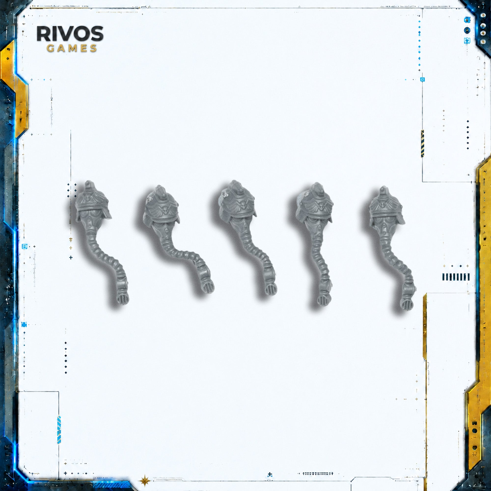 Warhammer 40K Death Korps of Krieg Death Riders Heads x 5 - Bits (Bitz)