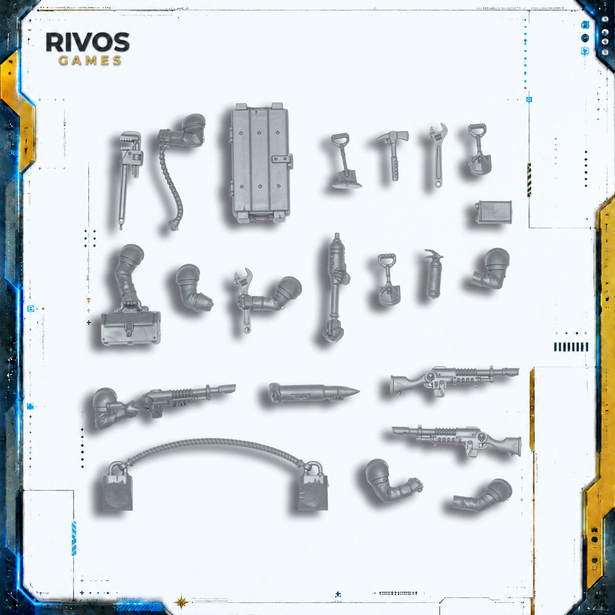 Warhammer 40K Death Korps of Krieg Artillery Team Accessories - Bits (Bitz)