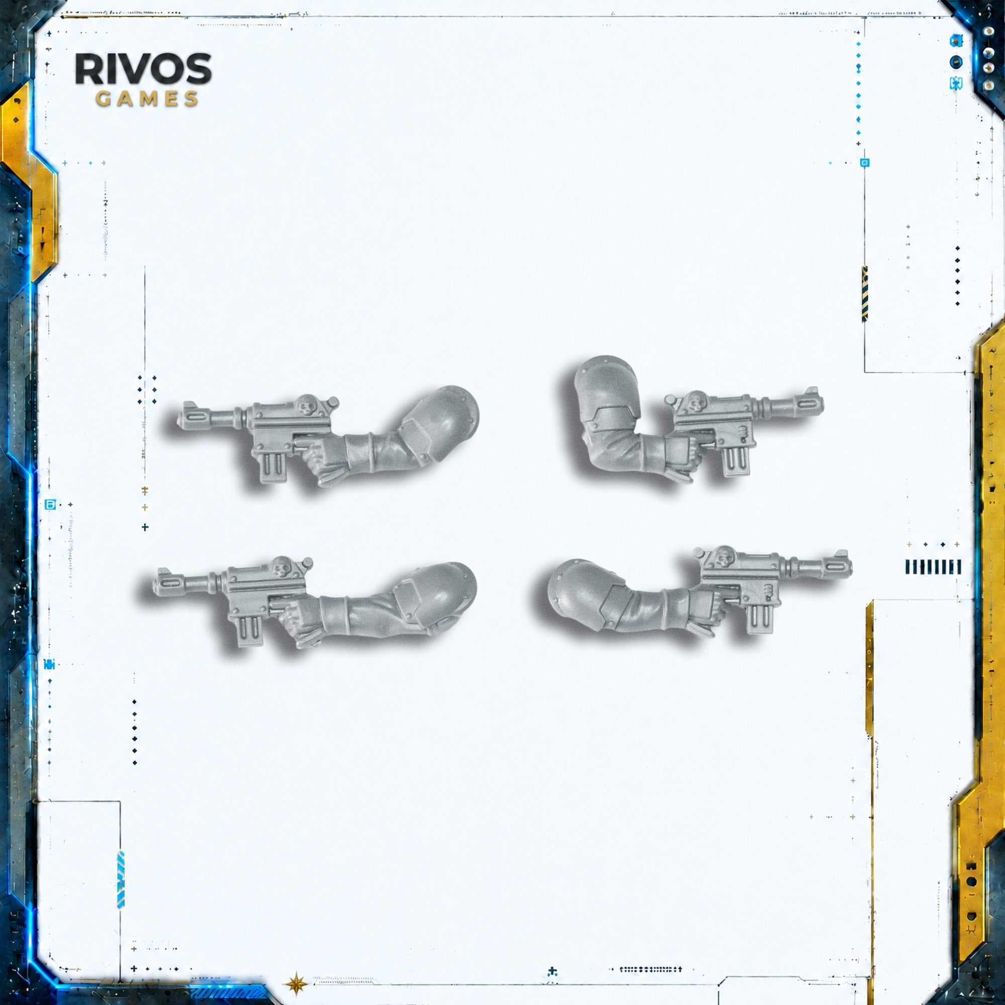Warhammer 40K Death Korps of Krieg Combat Engineers Autopistol x 4 - Bits (Bitz)