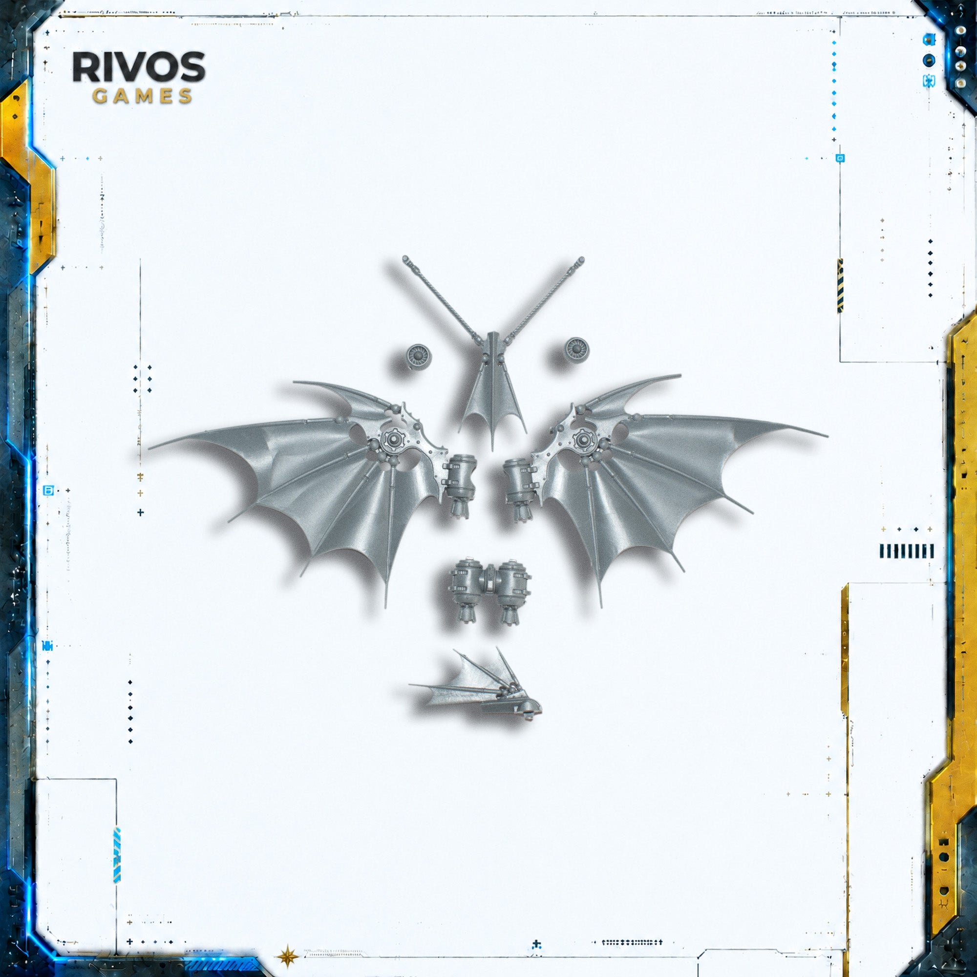 Warhammer 40K Adeptus Mechanicus Pteraxii Backpack and Wings A - Bits (Bitz)