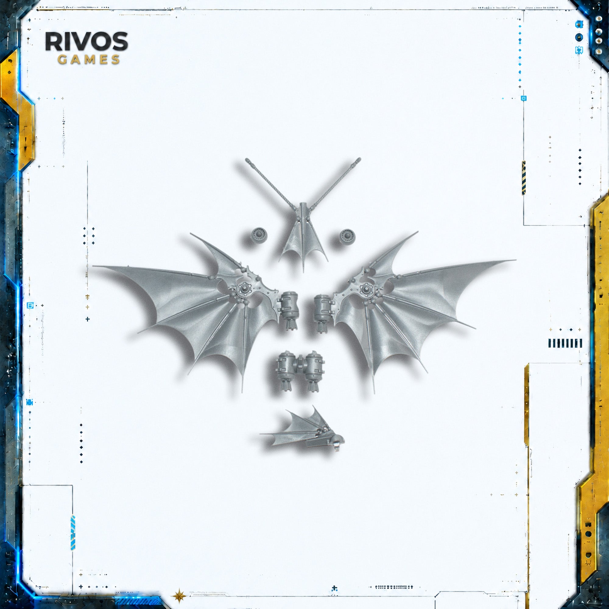 Warhammer 40K Adeptus Mechanicus Pteraxii Backpack and Wings E - Bits (Bitz)