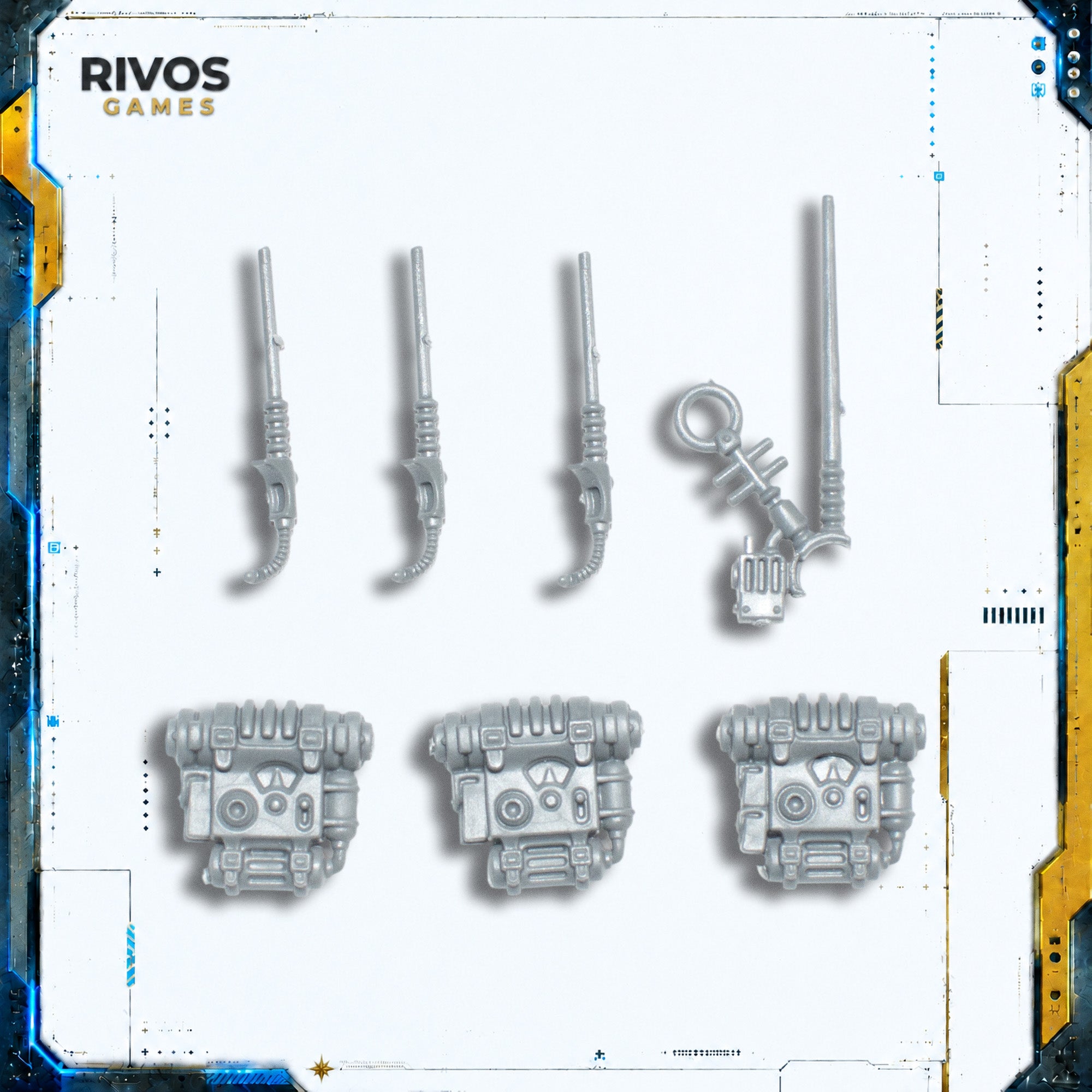 Warhammer 40K Adeptus Mechanicus Serberys Raiders Backpacks x 3 - Bits (Bitz)