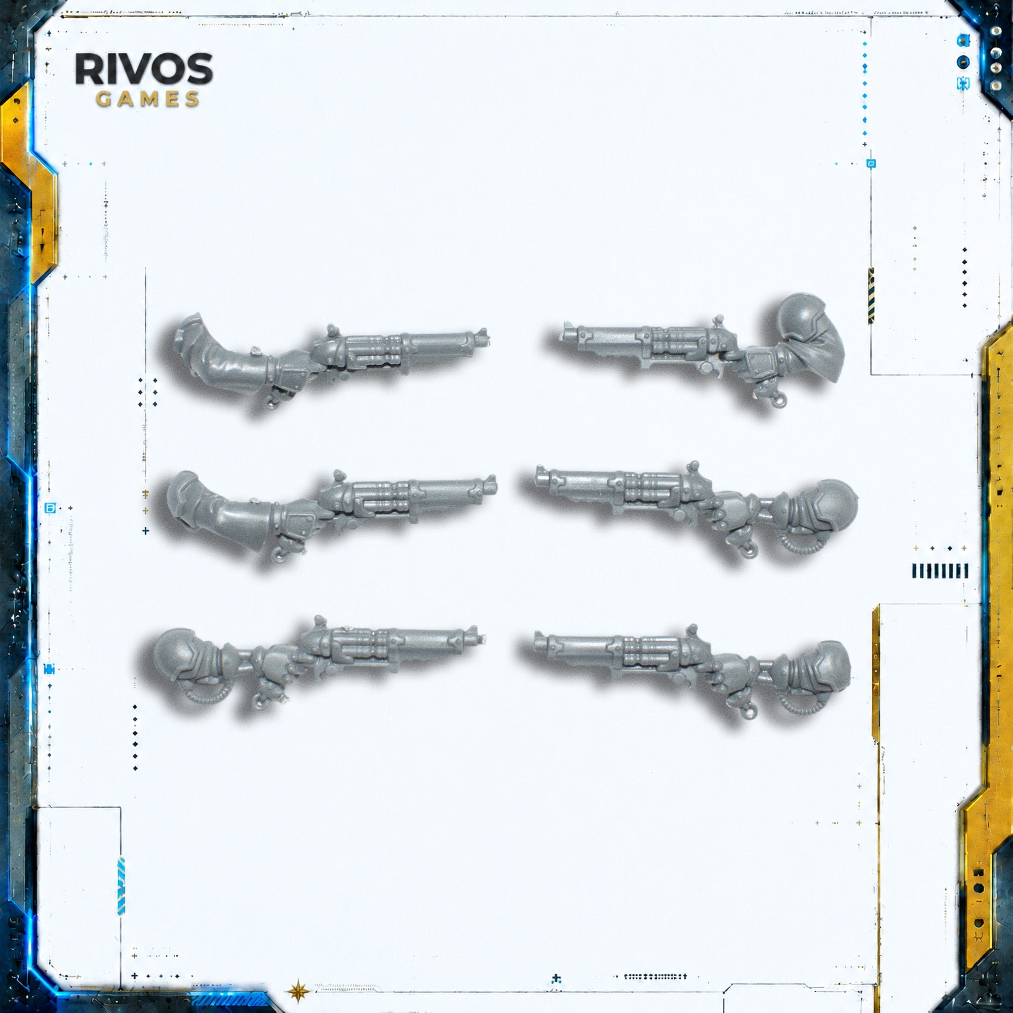 Warhammer 40K Adeptus Mechanicus Serberys Sulphurhounds Pistols x 6 - Bits (Bitz)