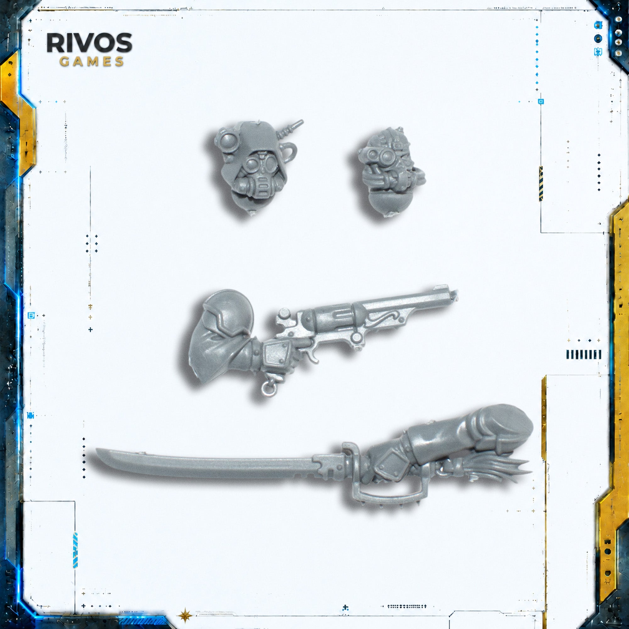 Warhammer 40K Adeptus Mechanicus Serberys Raiders Alpha Heads and Weapons - Bits (Bitz)