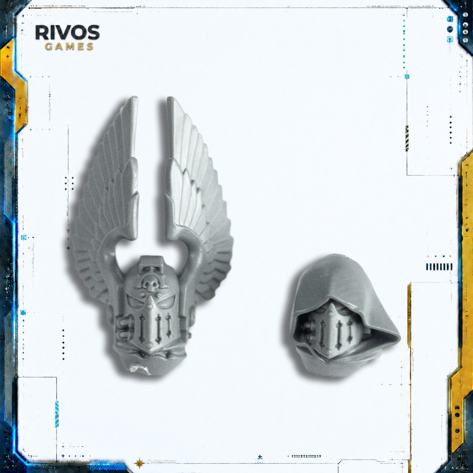 Warhammer 40K Dark Angels Lion El'Jonson Helmet x 2 - Bits (Bitz)