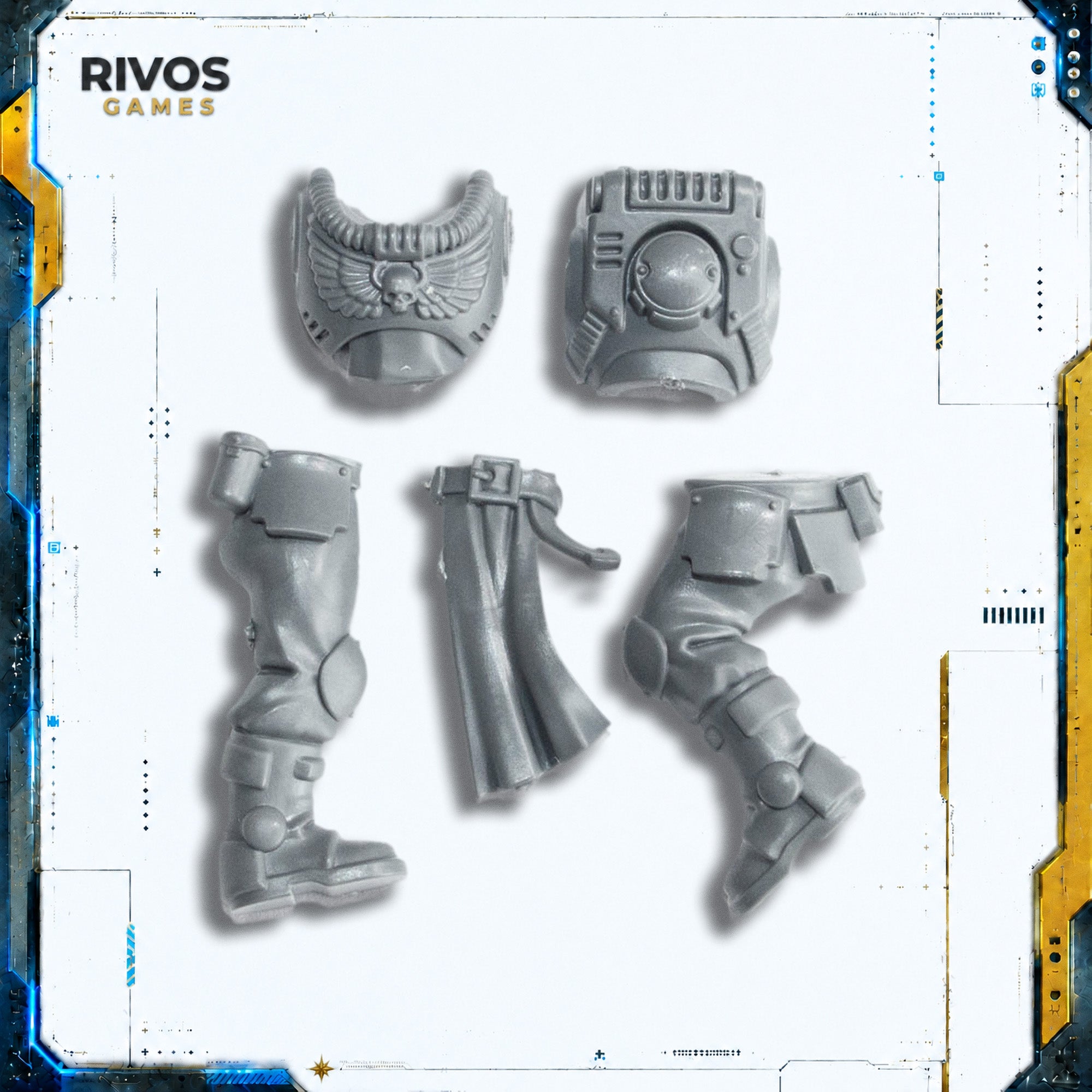 Warhammer 40K Black Templars Crusader Squad Neophyte Legs and Torso A - Bits (Bitz)