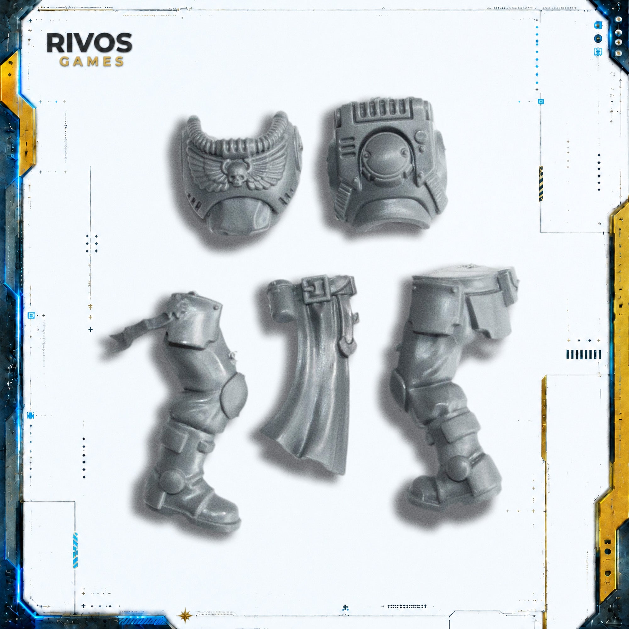 Warhammer 40K Black Templars Crusader Squad Neophyte Legs and Torso B - Bits (Bitz)