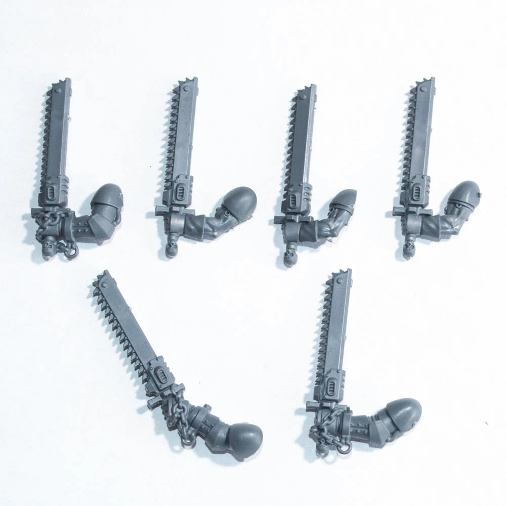 Warhammer 40K Black Templars Crusader Squad Astartes Chainsword x 6 Bits Bitz