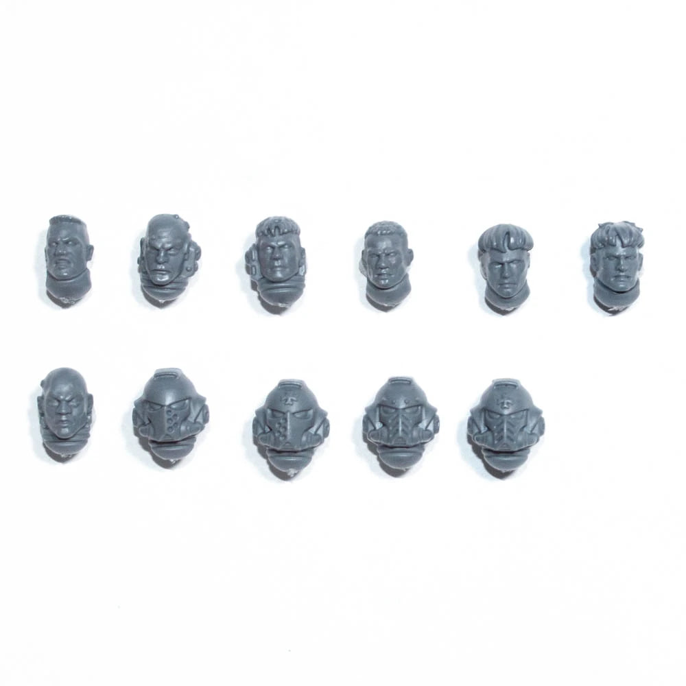 Warhammer 40K Black Templars Crusader Squad Heads x 11 Bits Bitz