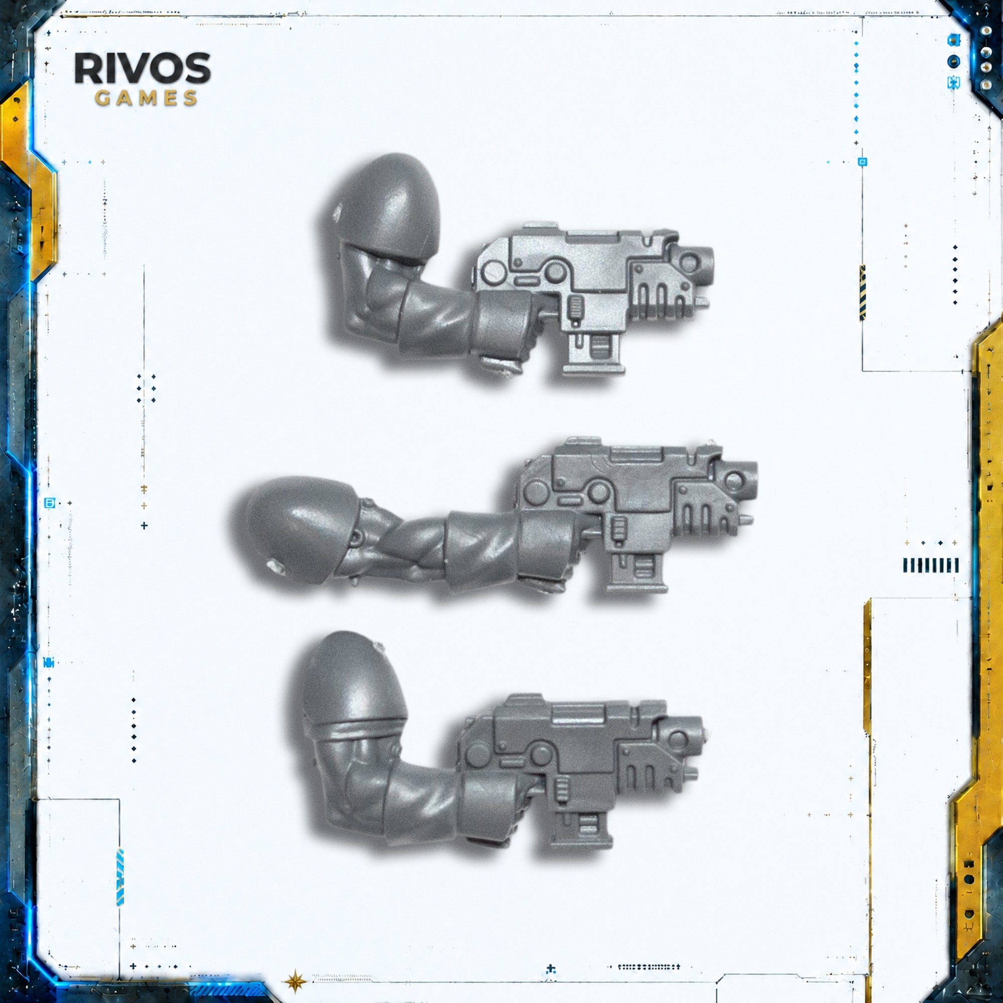 Warhammer 40K Black Templars Crusader Squad Bolt Pistols x 3 - Bits (Bitz)